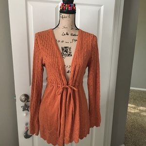 Tie-front  cardigan
